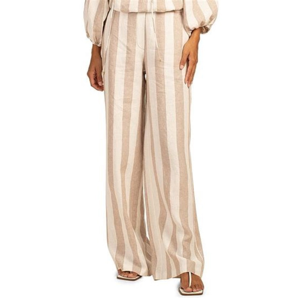 Trina Turk Striped Linen Pants - Picture 3 of 6